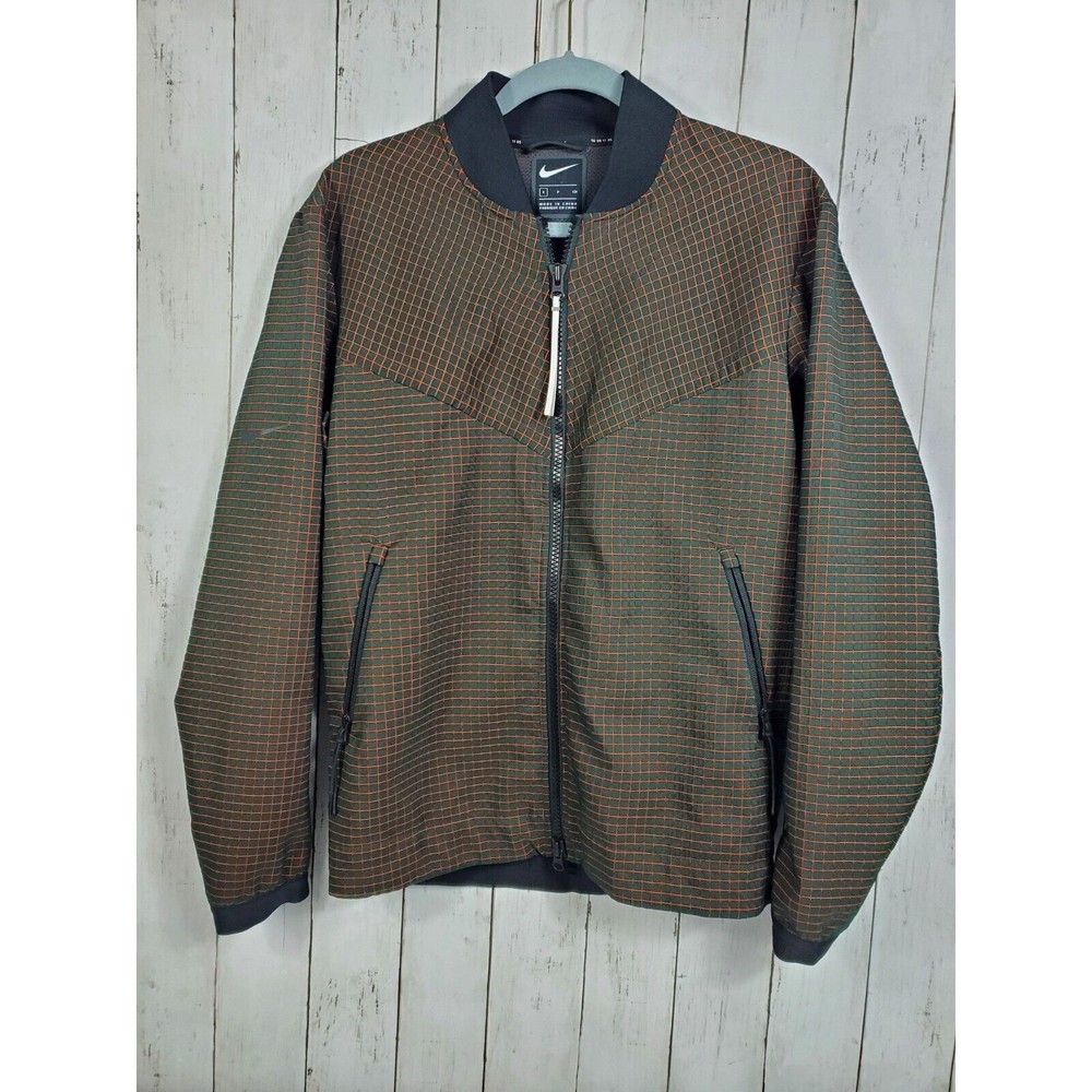 Nike NSW Sportswear Tech Pack Grid Jacket Men's Small Anthracite Orange